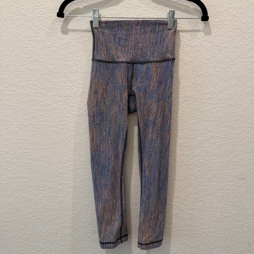 Lululemon Align High-Rise Crop 21 Wee Are From Space Nimbus Battleship Multi 0